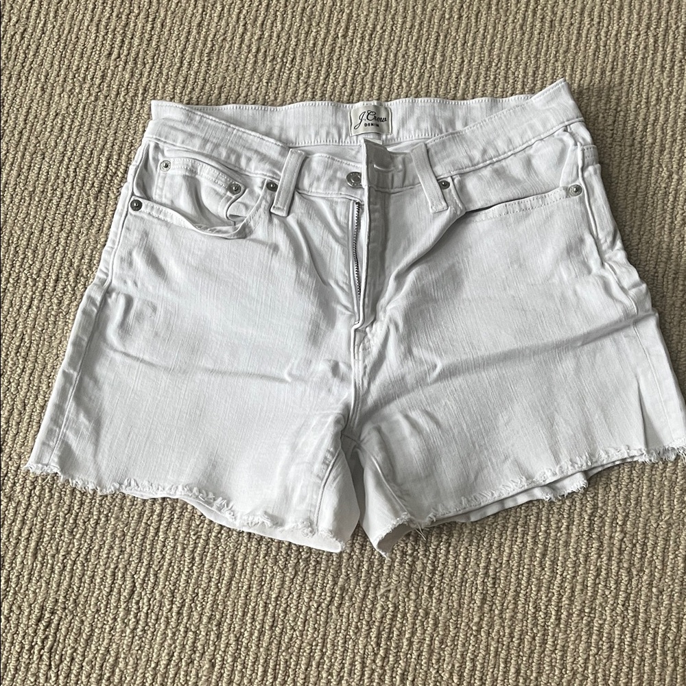 J. Crew White Denim Cutoff Shorts